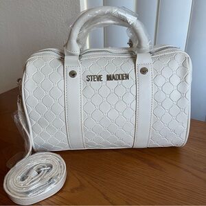 Steve Madden Mini Barrel Crossbody Handbag Vanilla NWOT